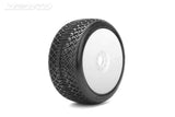 JETKO JK1009CSSRW - Jetko J One Com. S.Soft Belted 1:8 Buggy Pre-glued White Rims 2 pcs