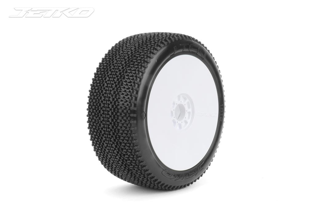 JETKO JK1010CUSRW - Jetko J Ten Composite U.Soft 1:8 Buggy Pre-glued White Revo Rims 2 pcs