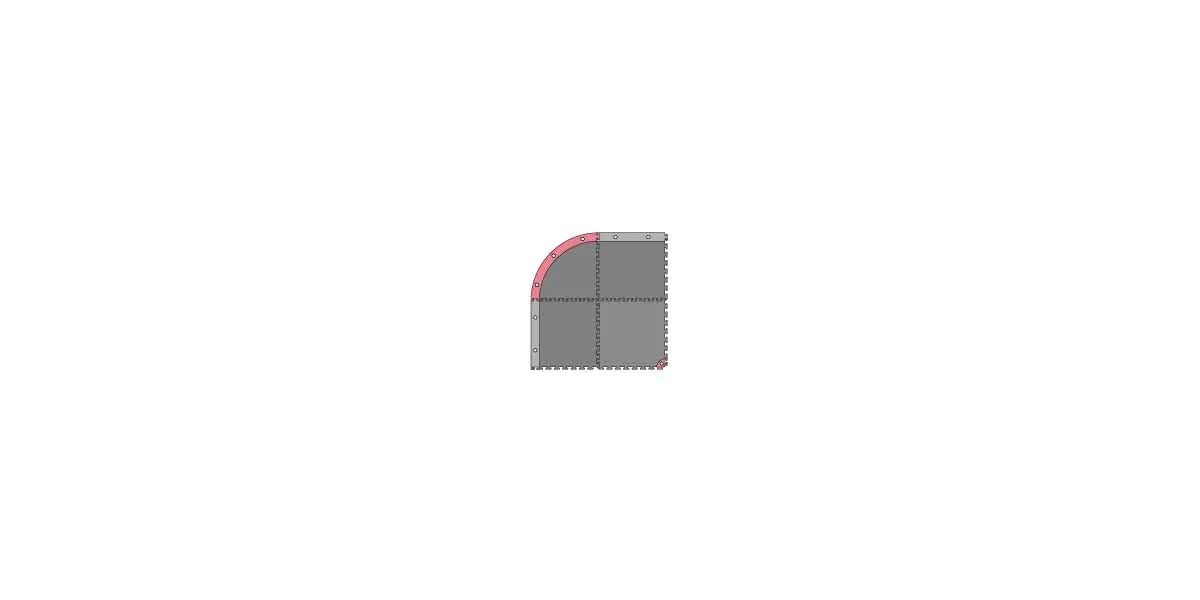 KYOSHO K.87053-05B - Kyosho Mini-Z Grand Prix Circuit50 Addition Corner Set 1