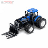 Fjernstyret traktor med gaffelarm og tvillingehjul – Korody 1:24