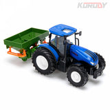 Fjernstyret traktor med gødningsspreder og enkelthjul – Korody 1:24