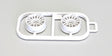 Wheels Set Kyosho Mini-Z MR03 Narrow-Offset 1.5 (2) White