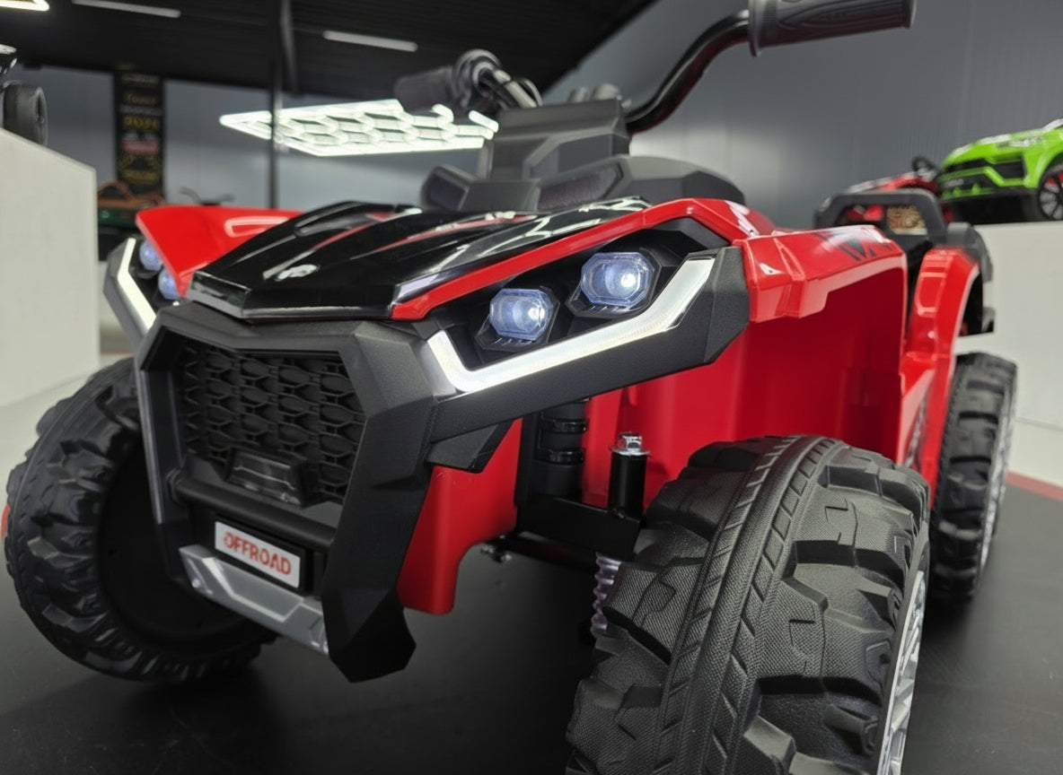 TrailBlazer 24V 6-wheel kids' quad with cargo bed