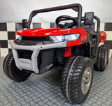 Jeep Transporter 24V electric car for kids with tipper bed – red