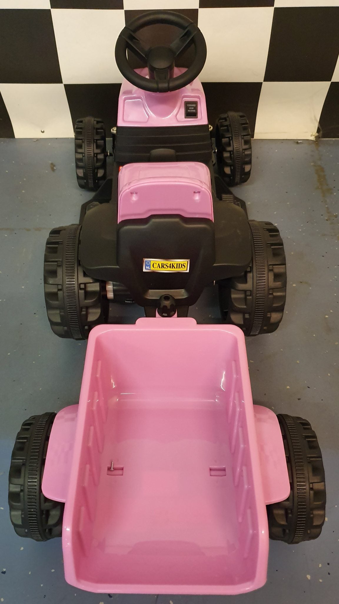 Kids' tractor 6V – 1 seat, pink