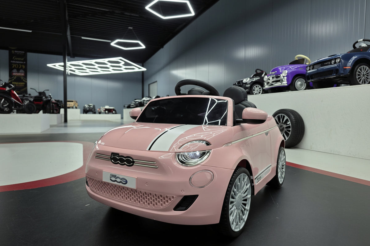 Fiat 500 12V electric car for kids – pink