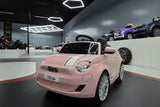 Fiat 500 12V electric car for kids – pink