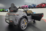 Porsche Taycan 12V electric car for kids – 1 seat, grey