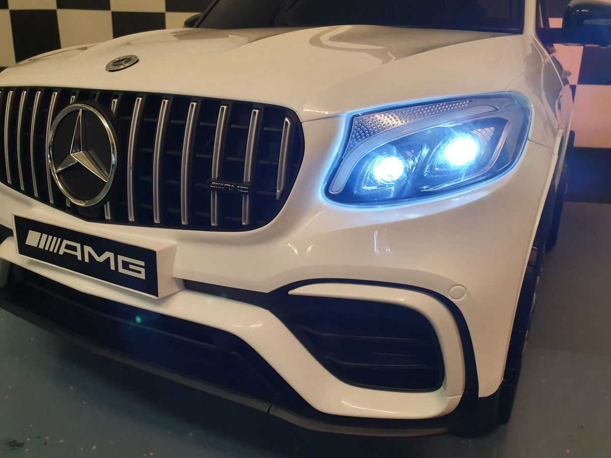 Mercedes-Benz GLC 63 AMG 12V electric car for kids – white