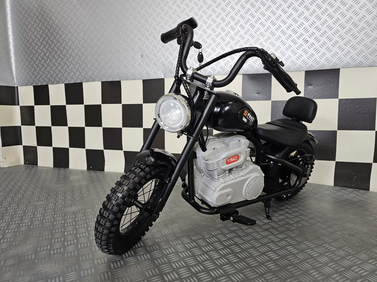 Chopper 24V electric motorbike for kids – black