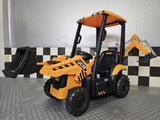 JCB Sitemaster 12V kids' tractor with roof