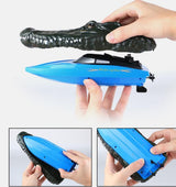 Remote-controlled crocodile boat - scare the life out of your family!