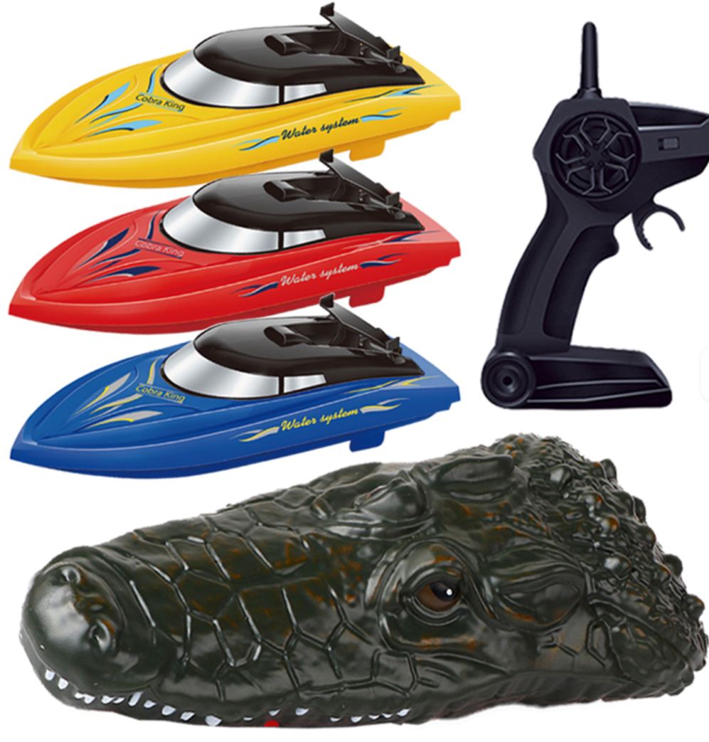 Remote-controlled crocodile boat - scare the life out of your family!