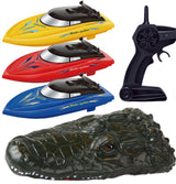 Remote-controlled crocodile boat - scare the life out of your family!