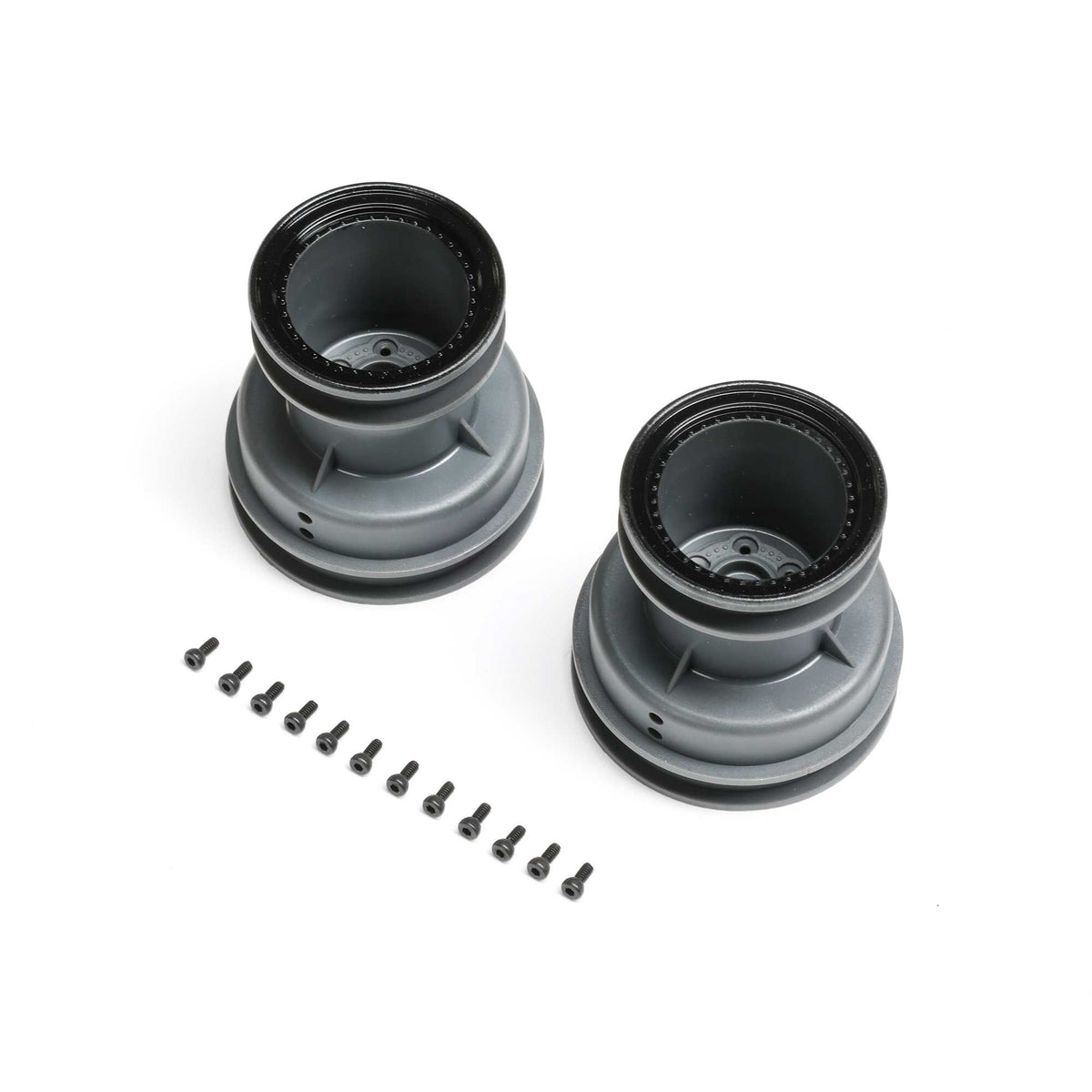 MT Wheel, Black Beadlock, Lt Grey(2): Mini LMT