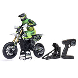Promoto-SM 1/4 Super Moto Motorcycle, FXR, White: RTR with Battery and Charger