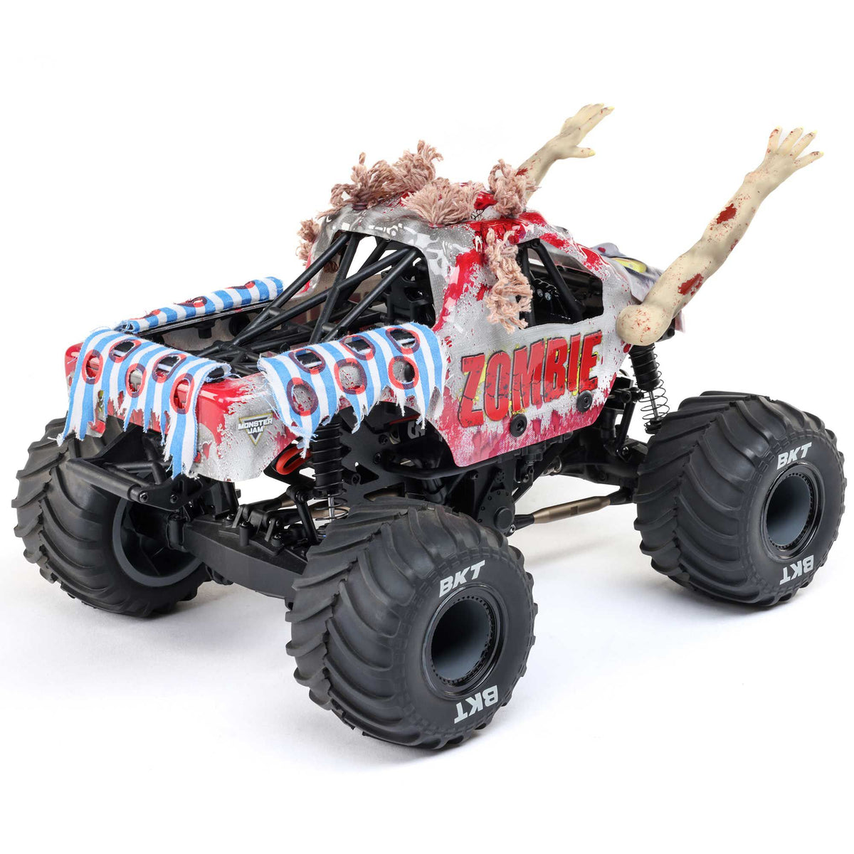 1/18 Mini LMT Zombie 2S 4X4 RTR Brushed Monster Truck (Battery & Charger Included), Red