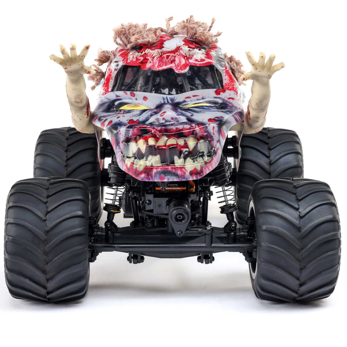 1/18 Mini LMT Zombie 2S 4X4 RTR Brushed Monster Truck (Battery & Charger Included), Red
