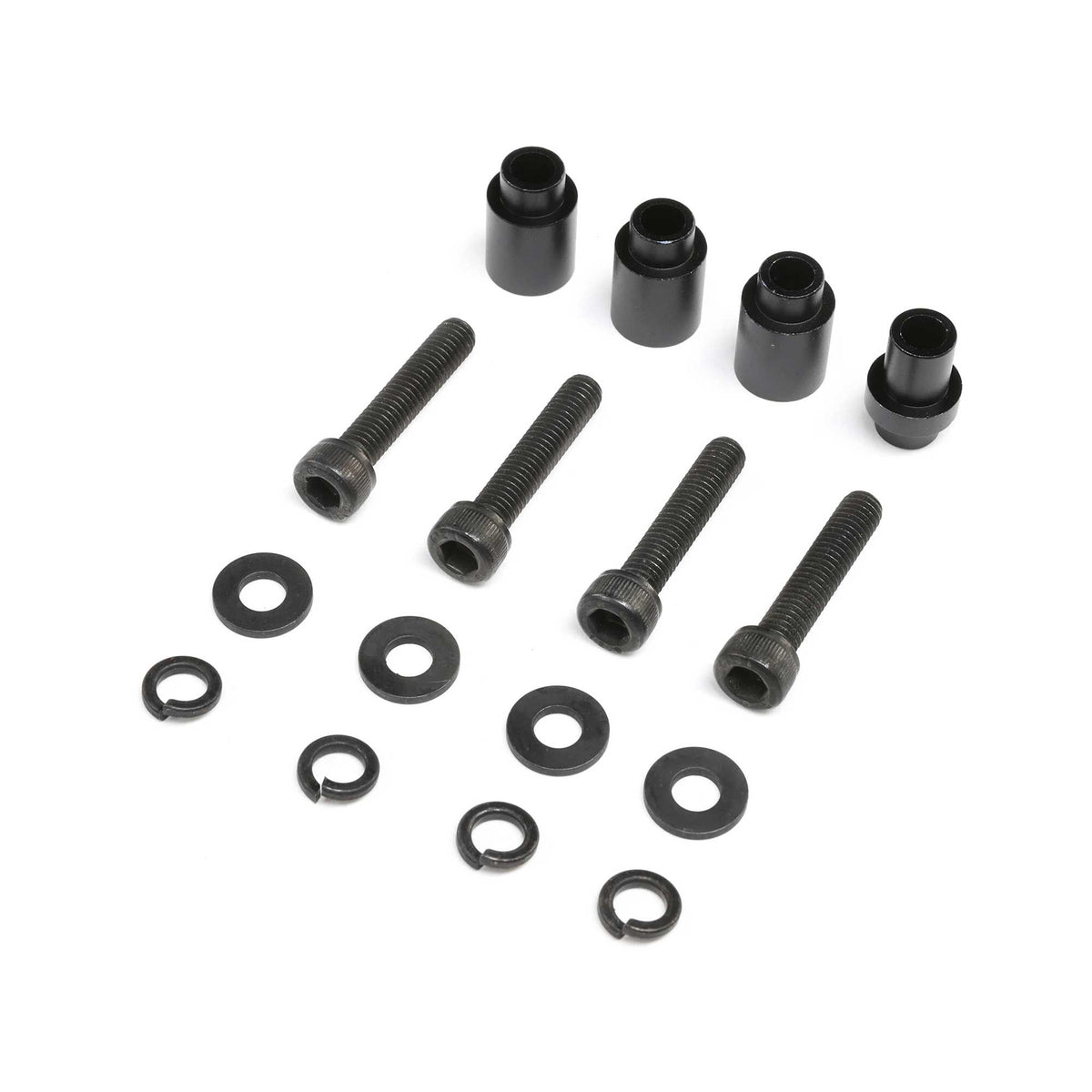 Engine Mount Spacers & ClutchMount,Al,Blk:DBXL 2.0