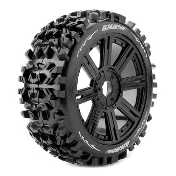 Louise RC World L-T3130SB - Tire & Wheel B-PIONEER 1/8 Buggy Soft Black (2)