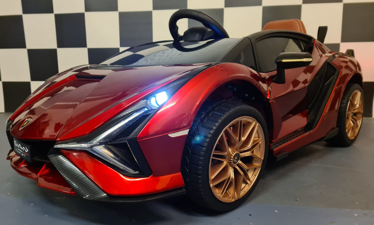 Lamborghini Sian 12V electric car for kids – 1 seat, red