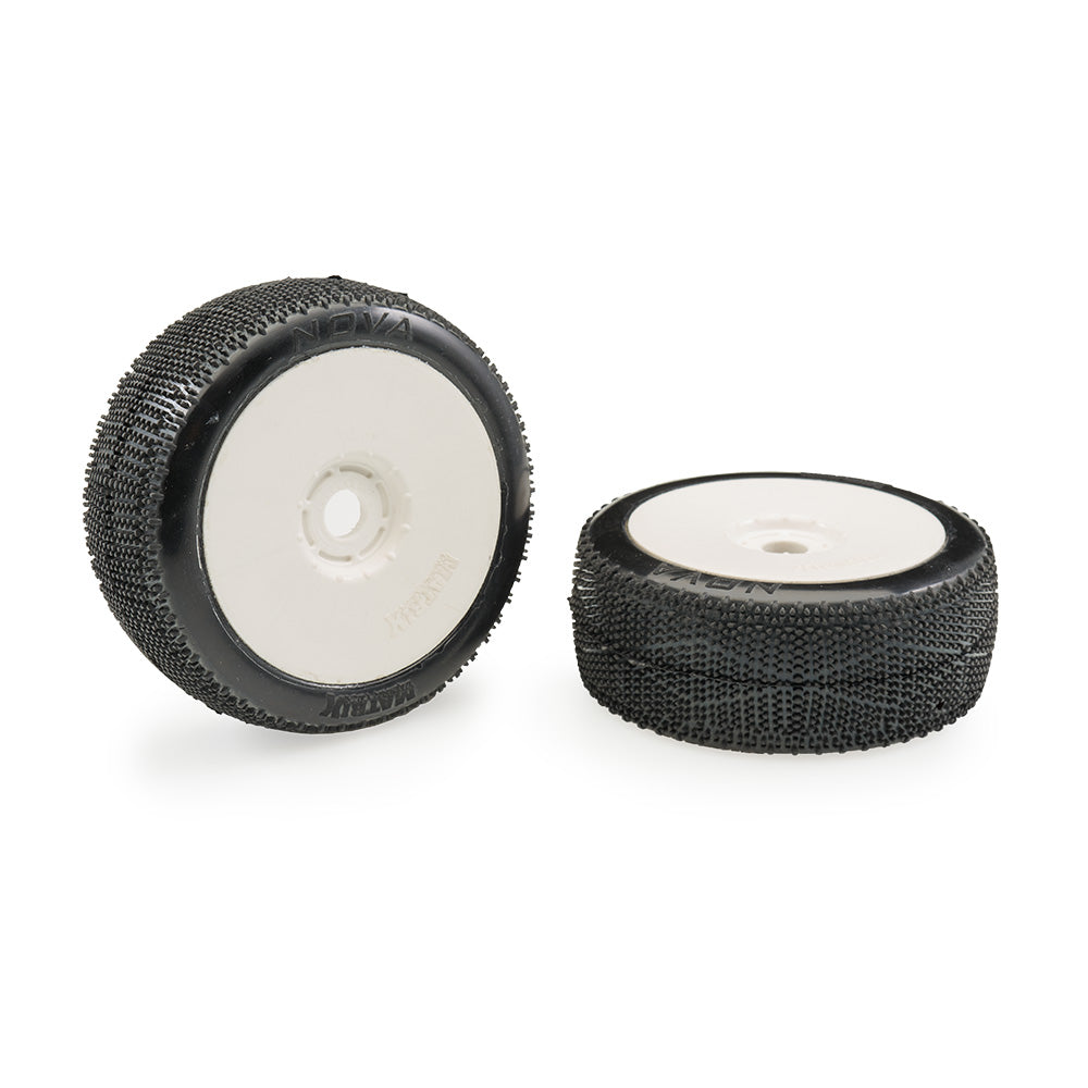 MATRIX M.NOVCS-GL - Matrix Nova Clay Soft 1:8 Buggy Pre-glued White Wheels 2 pcs