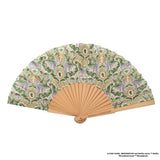 Green damask flourish fan - Bridgerton