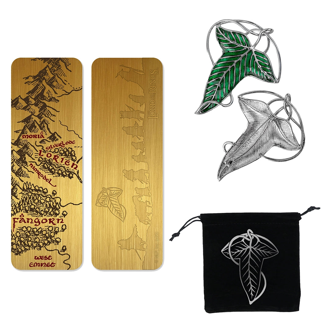 Lorien Brooch and Metal Bookmark Set – The Lord of the Rings