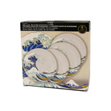 Set of 4 plates The Great Wave of Kanagawa