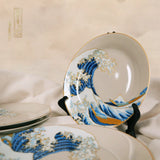 Set of 4 plates The Great Wave of Kanagawa