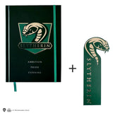 Hard cover notebook and bookmark - Slytherin crest