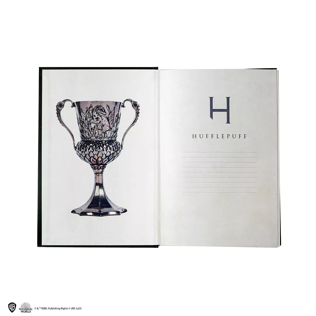Hard cover notebook and bookmark - Hufflepuff crest