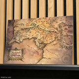 Aluminium plate Map of Rohan and Gondor - The Lord of the Rings