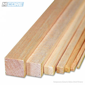M-Core MCB-ST08-08-100 - Balsa strip 8x8x1000mm M-Core