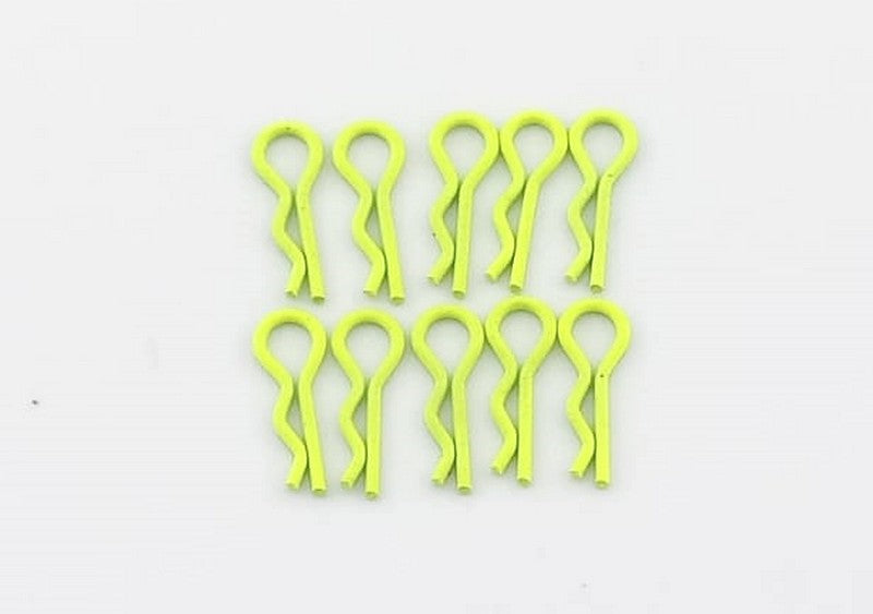 Marka Racing Body Clips 1/28 Fluo Yellow (10Pcs)