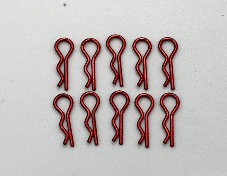 Marka Racing Body Clips 1/28 Red (10Pcs)