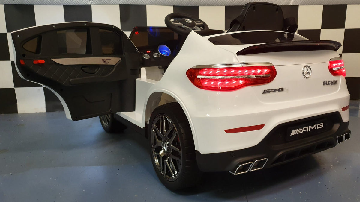 Mercedes-Benz GLC 63 AMG 12V electric car for kids – white