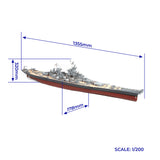 OcCre USS Missouri (BB-63) 1/200 Battleship 1355mm