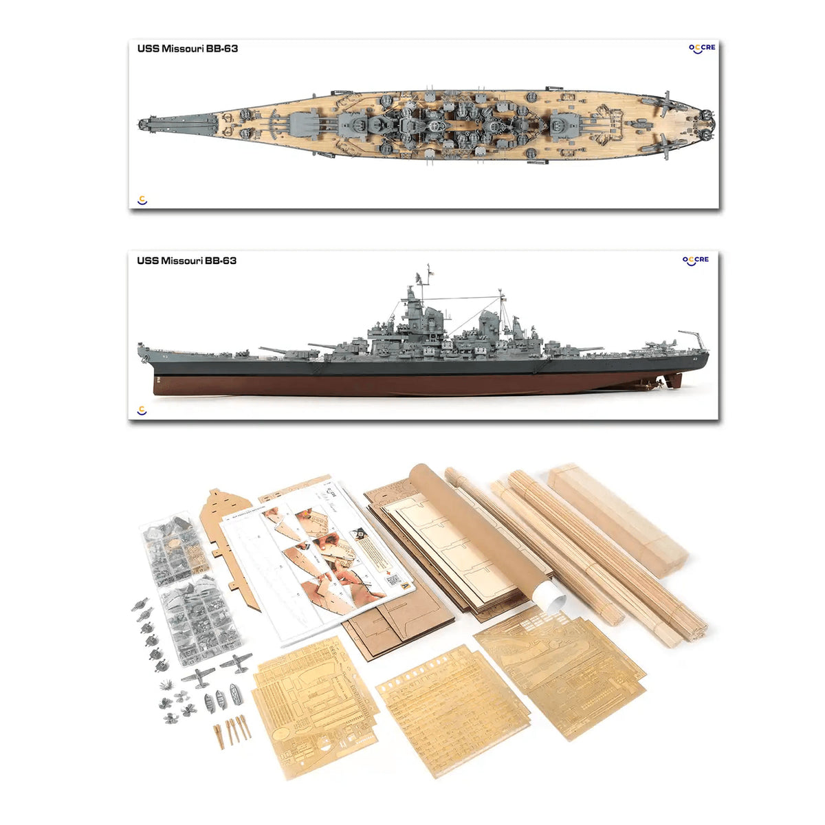 OcCre USS Missouri (BB-63) 1/200 Battleship 1355mm
