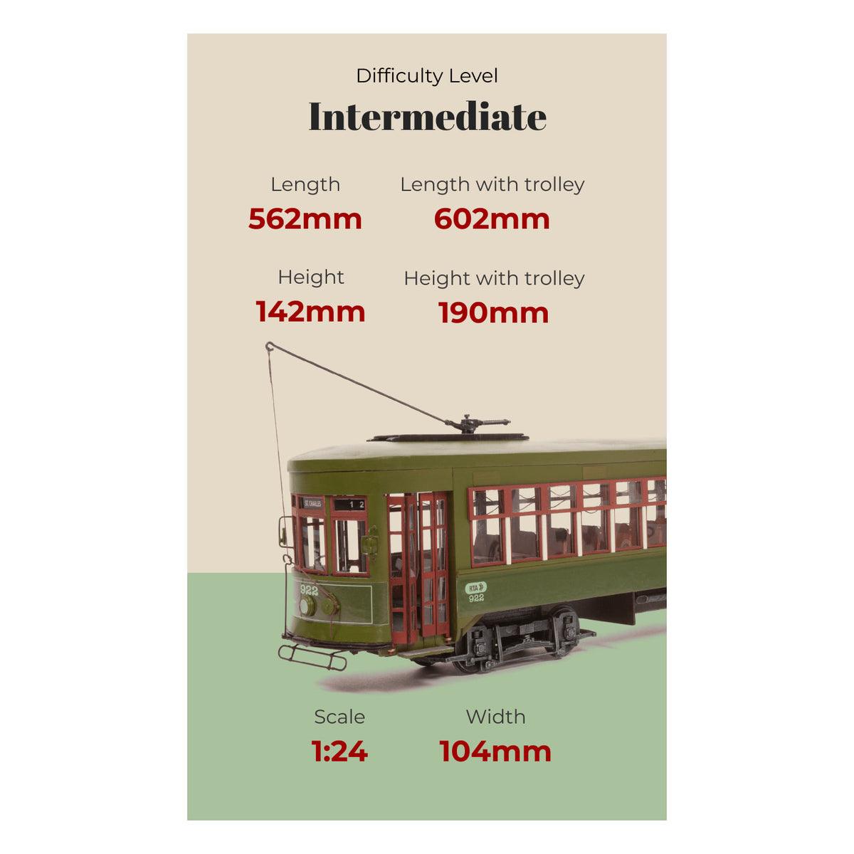 OcCre New Orleans Streetcar 1/24 602mm
