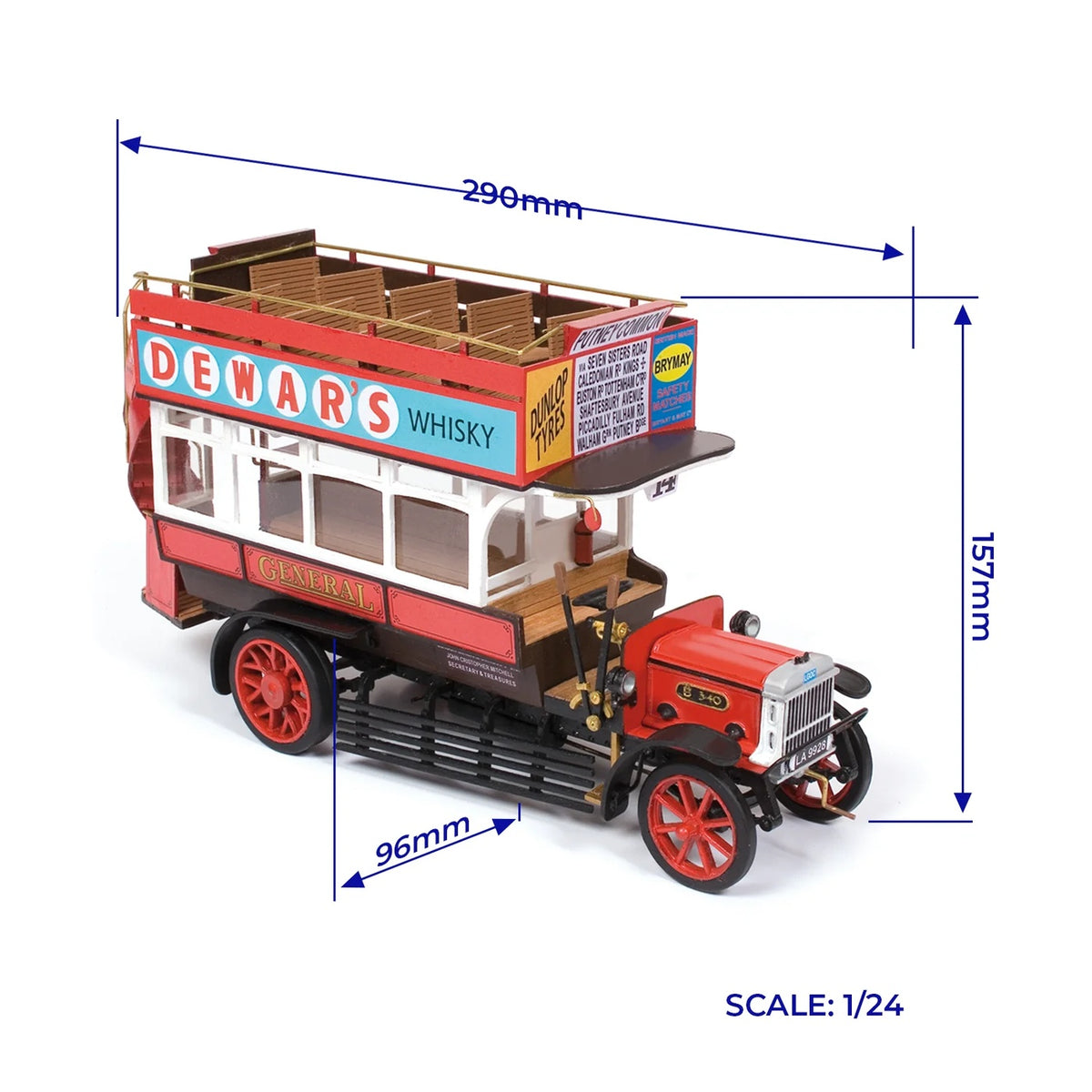OcCre AEC B-Type Bus 1/24 290mm