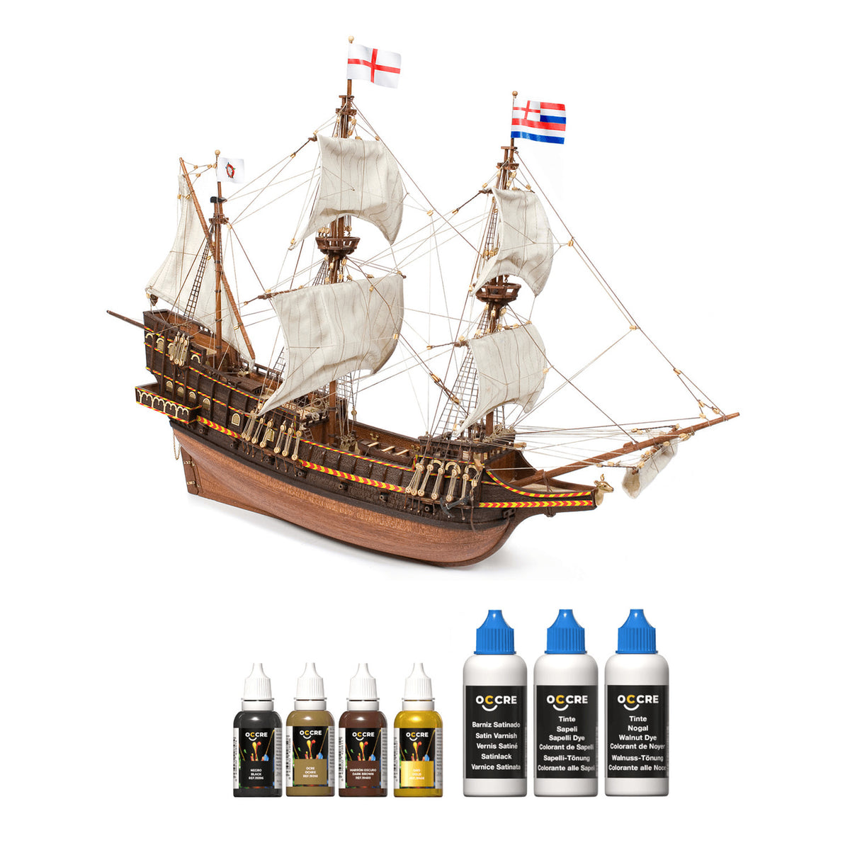 OcCre Paint Set 7 Bottles Golden Hind