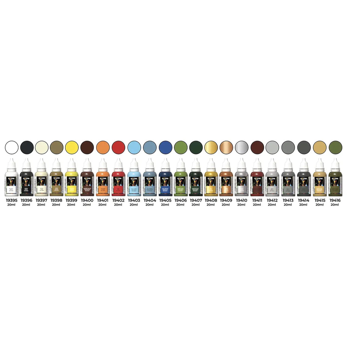 OcCre Paint Set 22 Bottles Complete