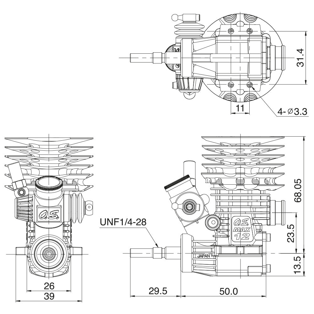 O.S. SPEED T1205 On-Road