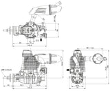 GF30 II 30cc 4-Stroke Gasoline Engine w. Silencer