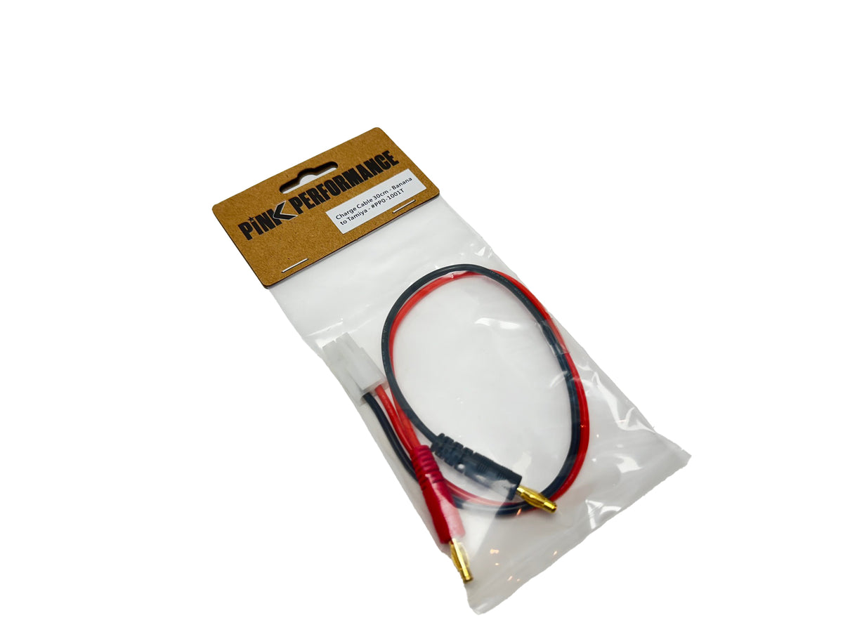 PINK PERFORMANCE PP0-1001T - Charge Cable 30cm Pink Performance - Banana to Tamiya