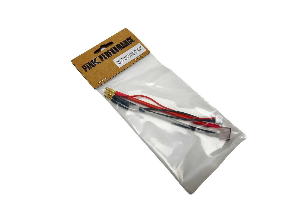 PINK PERFORMANCE PP0-1003S1 - Lipo 2S 4mm pack balancing charge leads Pink Performance