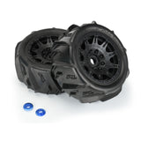 1/6 Dumont Snd/Snw Tires F/R MTD 24mm Blk Raid(2)