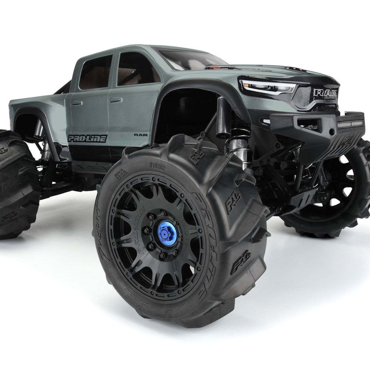 1/6 Dumont Snd/Snw Tires F/R MTD 24mm Blk Raid(2)