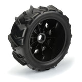 1/6 Dumont Snd/Snw Tires F/R MTD 24mm Blk Raid(2)